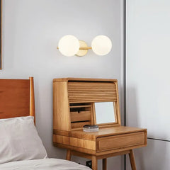 Guld Glas Rund Badrum Vägglampor