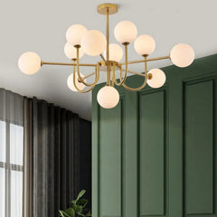 Vit Asymmetrisk Modern Taklampa För Vardagsrum