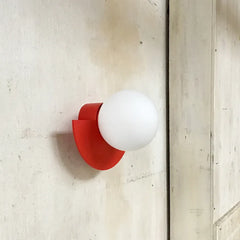 Svart Halvcirkel Modern Minimalistisk Design Vägglampa