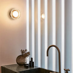 Transparent Rund Glas Modern Vägglampor