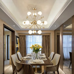 Strålande Klot Modern Guld Kandelaber Lampa