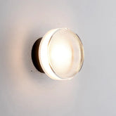 Vit Frostad Glas Inbyggd Modern Vägglampa