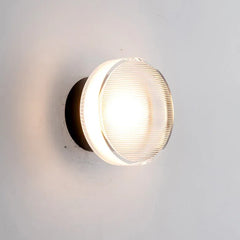 Vit Frostad Glas Inbyggd Modern Vägglampa