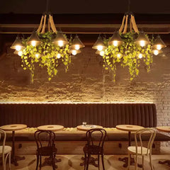 Industriell Trädblad Matsal Vintage Taklampa Design