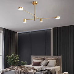 Oregelbunden Cirkulär Svart LED Industriell Sovrum Hänglampa