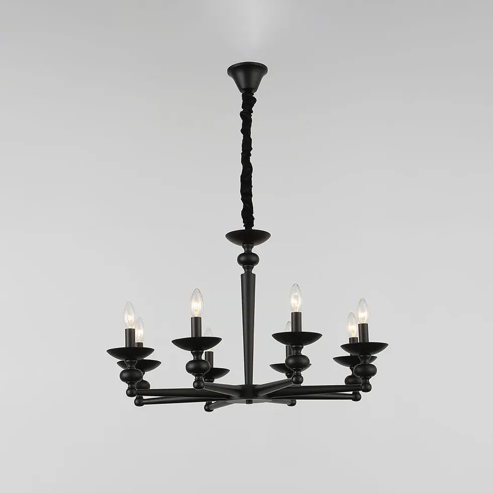 Svart Kandelaberdesign Vardagsrum Vägglampa