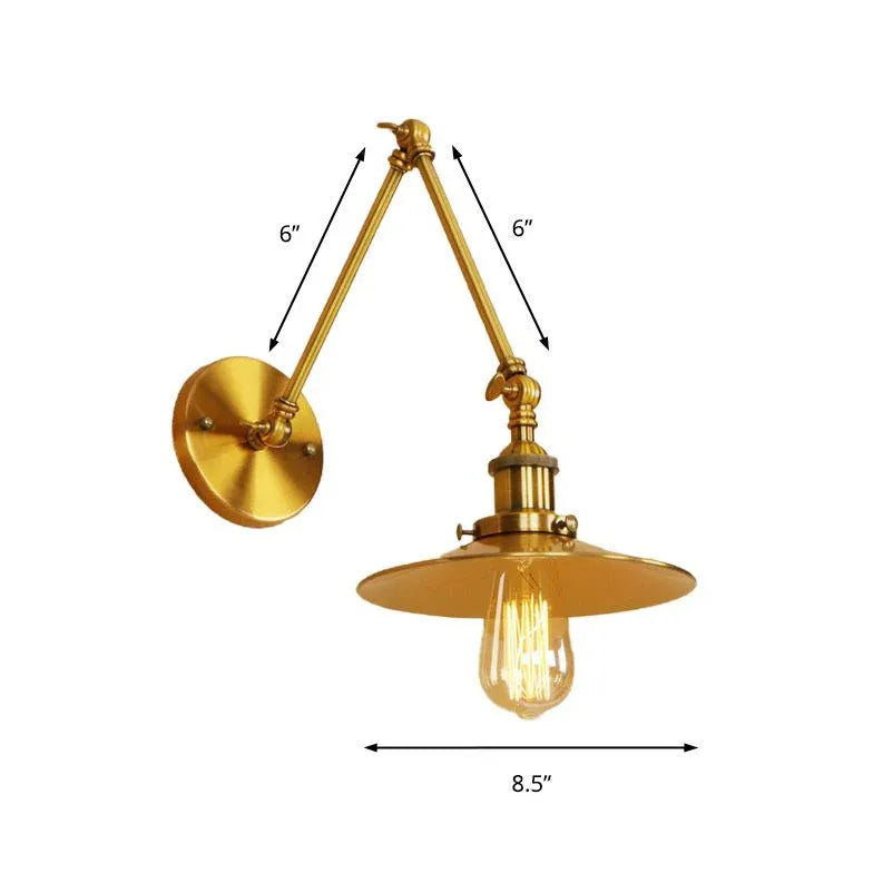 Koppar Inomhus Sving Långarmad Vägglampa Design