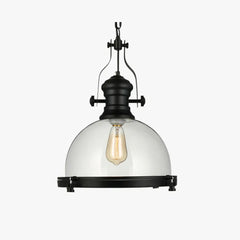 Hemisfärisk Lantern Design Svart Industriell Taklampa