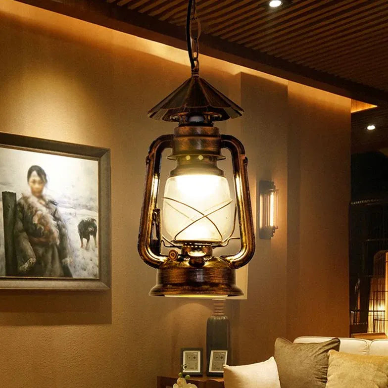 Lanternformad Vintage Industriell Taklampa 