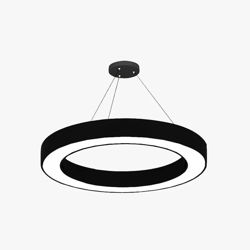 Ringformad Modern Svart LED Taklampa 