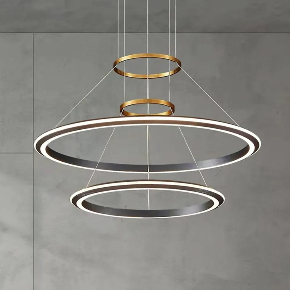 Enkel Ringdesign Tunn Tråd Modern LED Hängande Lampa 