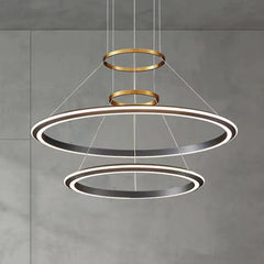 Enkel Ringdesign Tunn Tråd Modern LED Hängande Lampa 