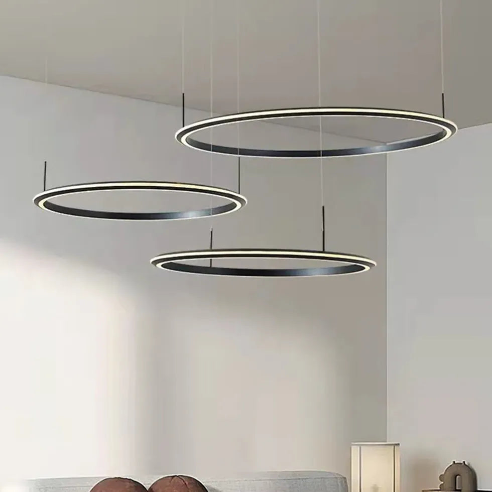 Enkel Ringdesign Tunn Tråd Modern LED Hängande Lampa 