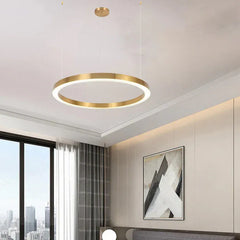 Flerring Guld Enkel Modern LED Taklampa Design 