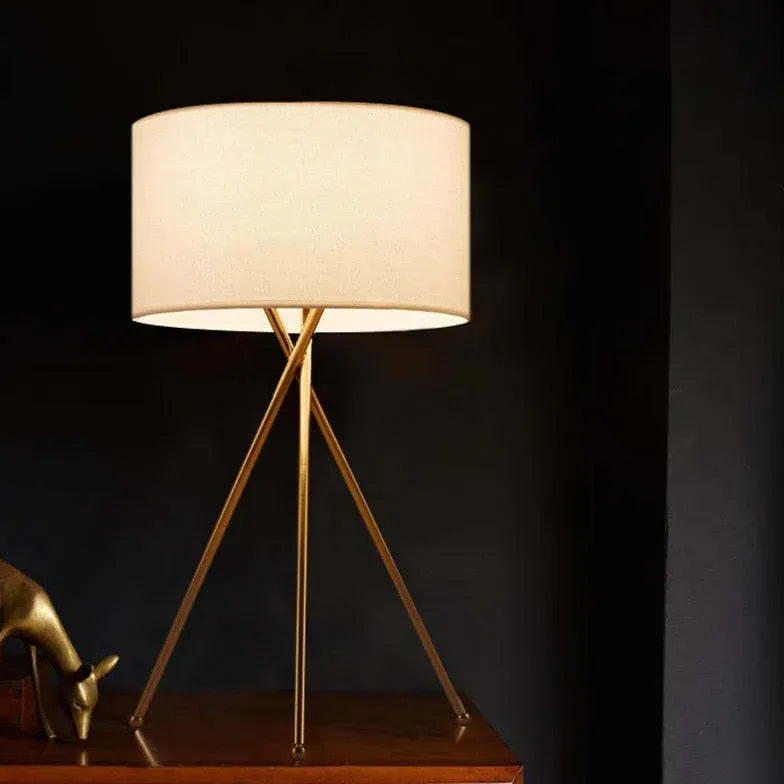 Beige Rund Skärm Stativ Golvlampa