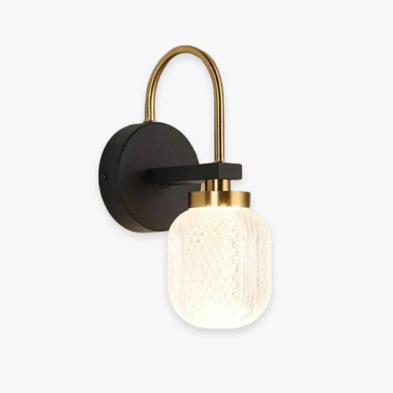 Bågdesign Glas Lampskärm Sovrum Vägglampor