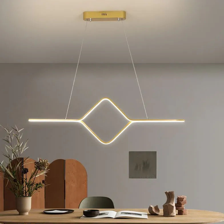 Minimalistisk Vågig Linje Design LED Hängande Lampa