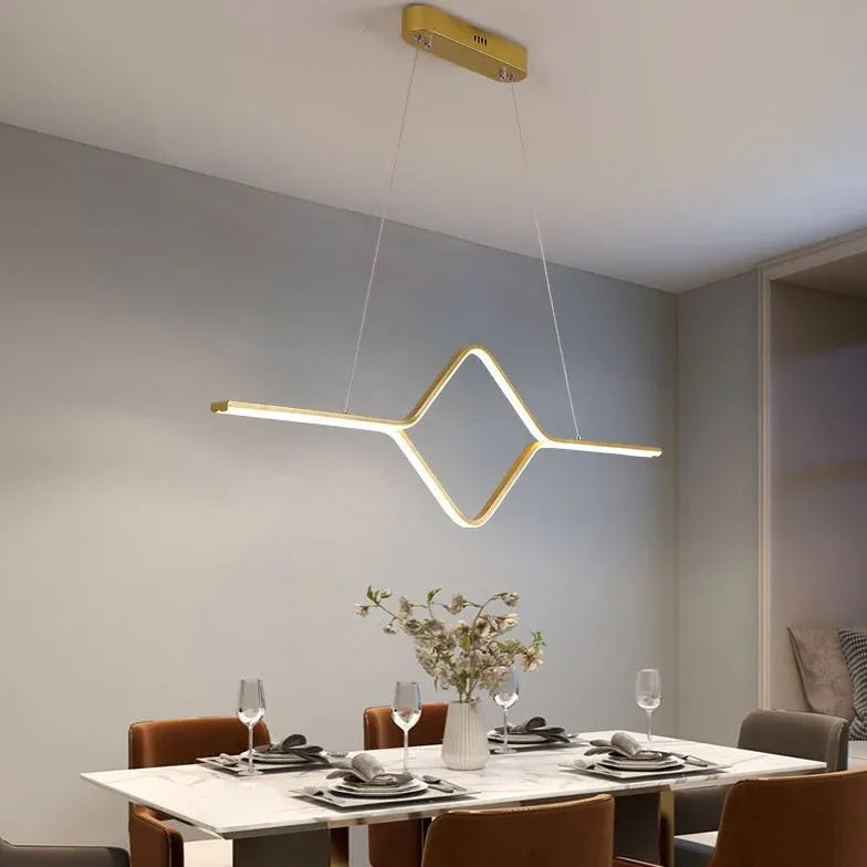 Minimalistisk Vågig Linje Design LED Hängande Lampa