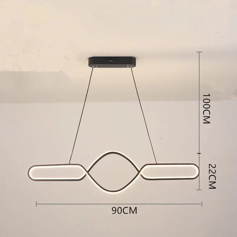 Svart Taklampa Pendel För Modern Matsal