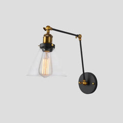 Black Nickel Swing Arm Industrial Style Minimalist Wall Light