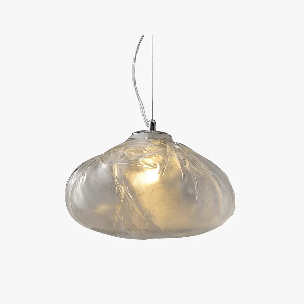 Oregelbunden Formad Glas Skärm Modern Hängande Lampa