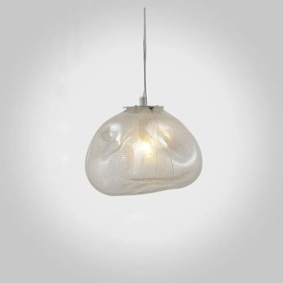 Oregelbunden Formad Glas Skärm Modern Hängande Lampa