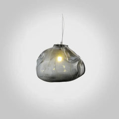 Oregelbunden Formad Glas Skärm Modern Hängande Lampa