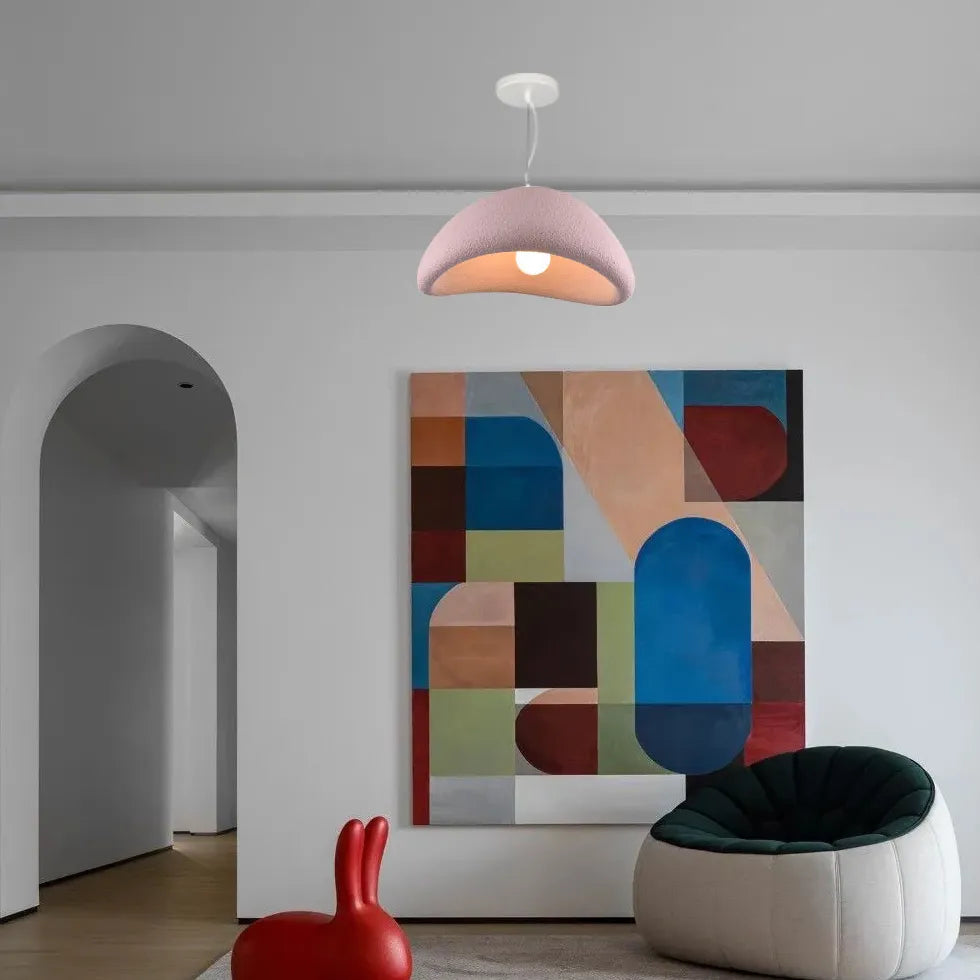 Polystyren Modern Rosa Sovrums Hängande Lampa