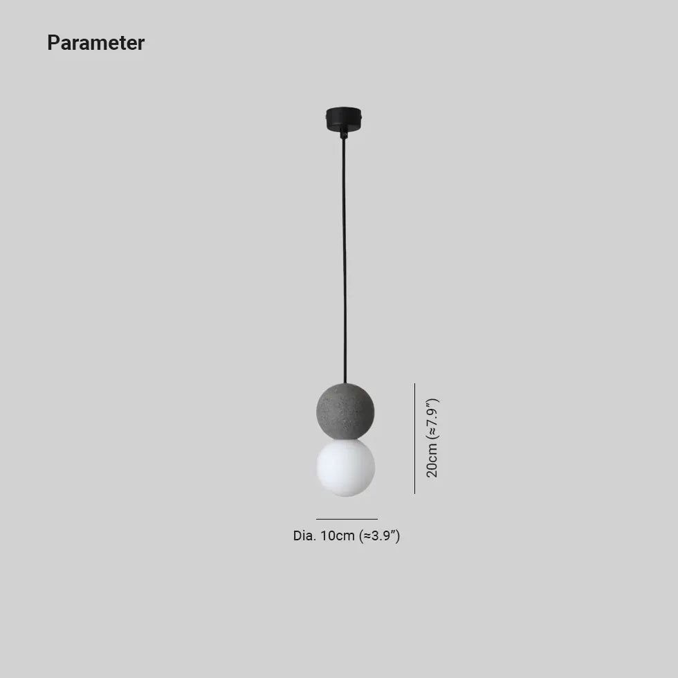 Dubbel-Sfär LED Enkel Hängande Lampa För Sovrum