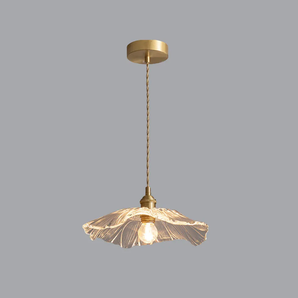 Blomblad Lyxig Modern Glas Plafondlampa Design