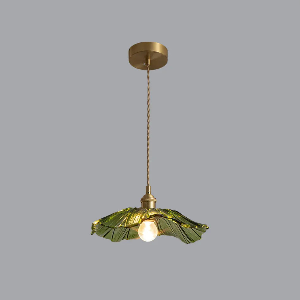 Blomblad Lyxig Modern Glas Plafondlampa Design