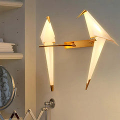 Fågelformad Guld Kreativ Modern Vägglampa 