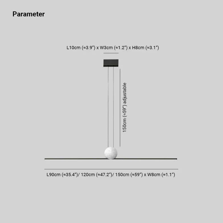 Linjär Metall Minimalistisk LED Matsal Hänglampa