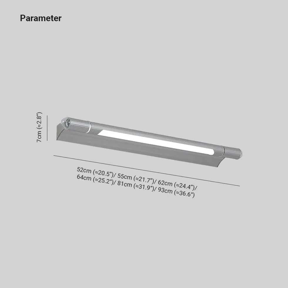 Silver Rör Led Badrumsspegel Ljus 