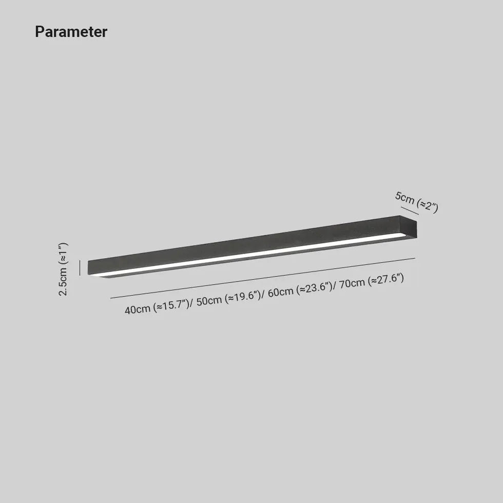 Rektangulär Svart Led Badrumsspegel Ljus 