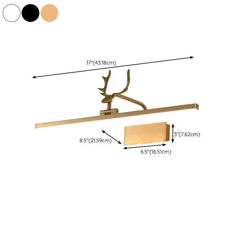 Hjort Horn Minimalistisk Badrums Spegel Belysning