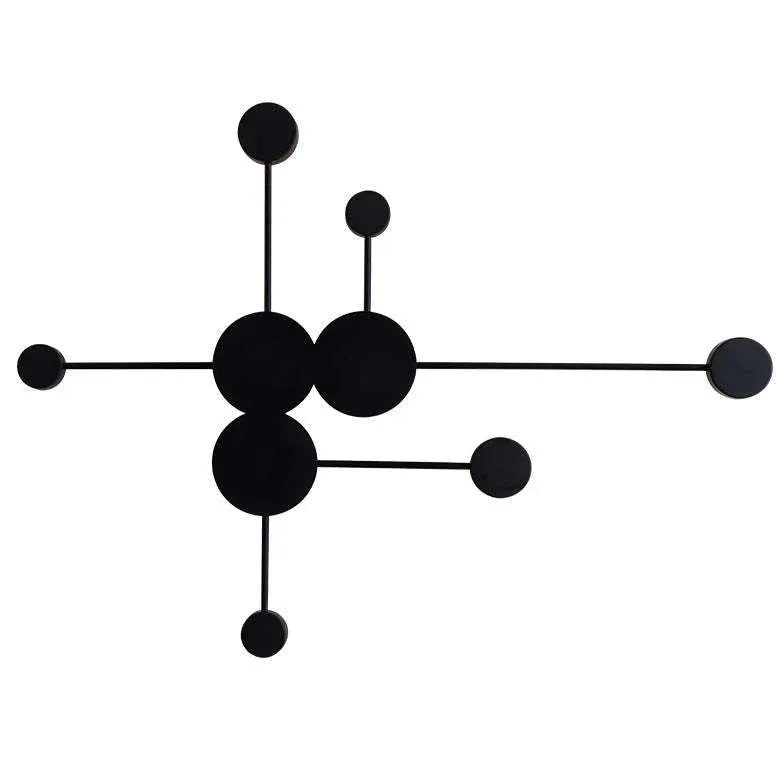 Svart Multi-Cirkel Radial Design Vägglampa