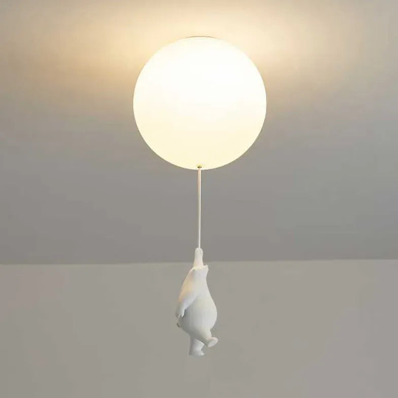 Taklampa Globo White Arctic Bear Design 