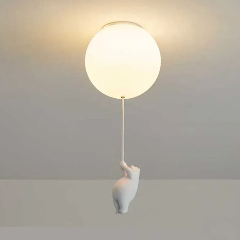 Taklampa Globo White Arctic Bear Design 