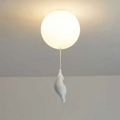 Taklampa Globo White Arctic Bear Design 