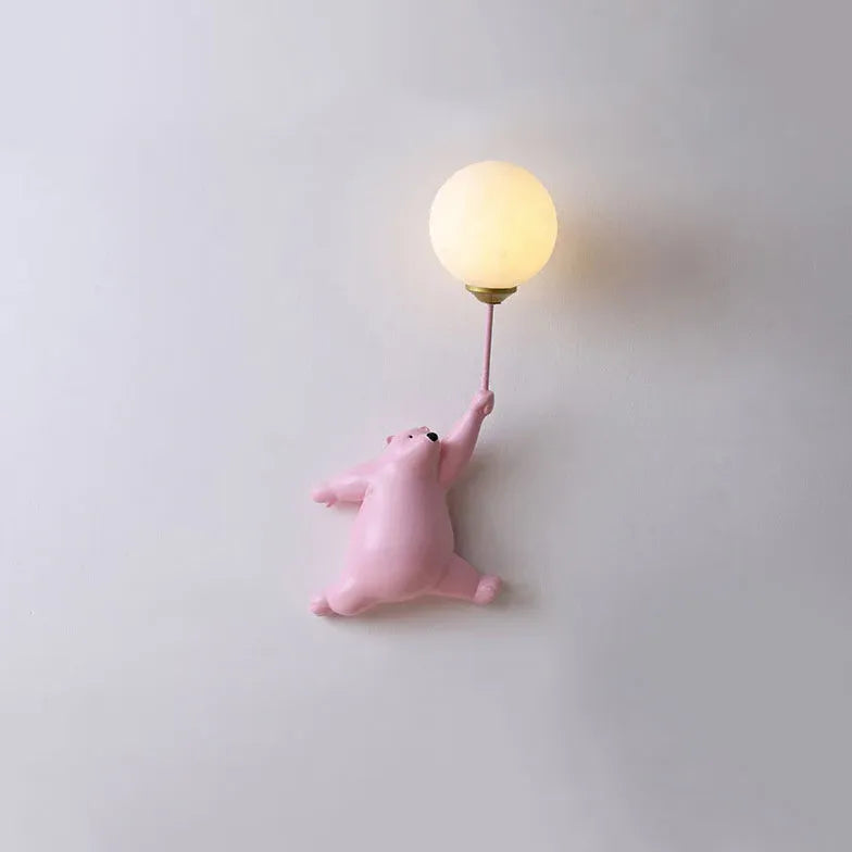 Vägglampa Inspiration Rosa Isbjörn Sovrum