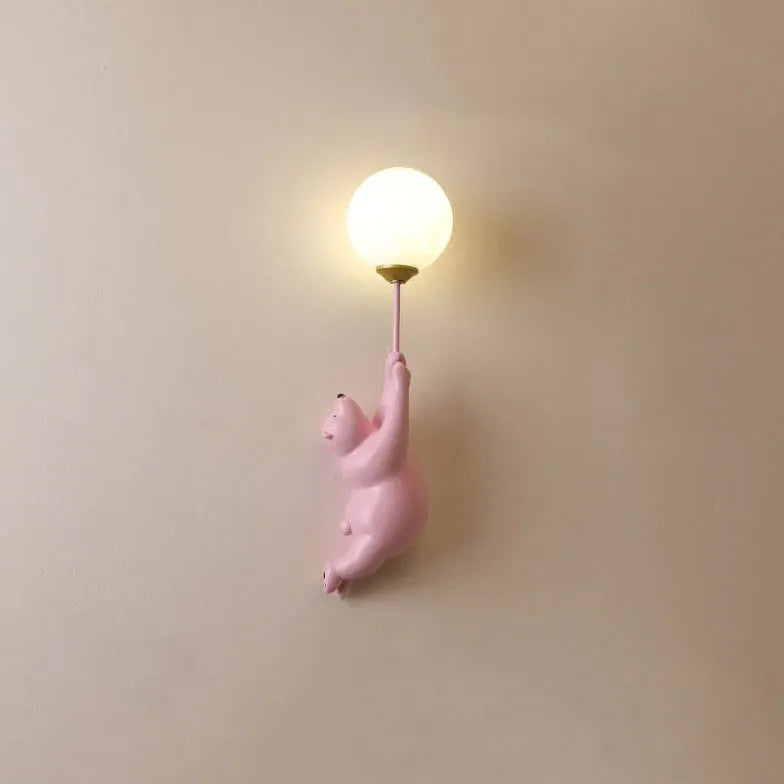 Vägglampa Inspiration Rosa Isbjörn Sovrum