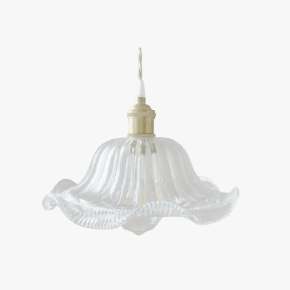 Klar Disc Glas Guld Vintage Taklampa Design