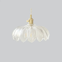 Klar Disc Glas Guld Vintage Taklampa Design