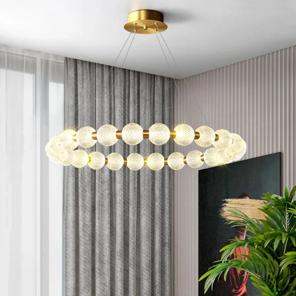 Guld Rund Design Matsal Taklampa