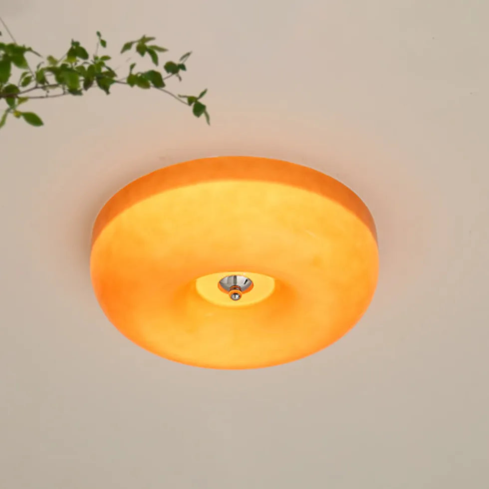 Ljusgul Cirkulär Glas Infälld Taklampa