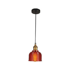 Vågig Färgad Glas Vintage Taklampa 