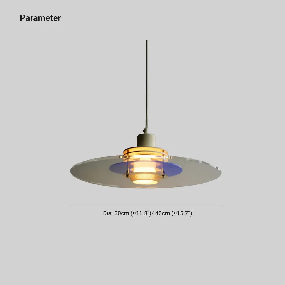 Rund Transparent Glaspanel Modern Hänglampa