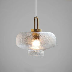 Oregelbunden Formad Klar Glas Vintage Taklampa Design