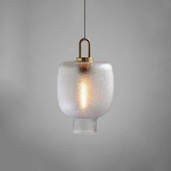 Oregelbunden Formad Klar Glas Vintage Taklampa Design